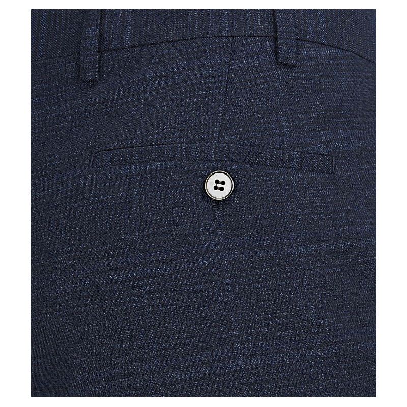 HEWES - SKOPES NAVY SELF CHECK SUIT TROUSERS