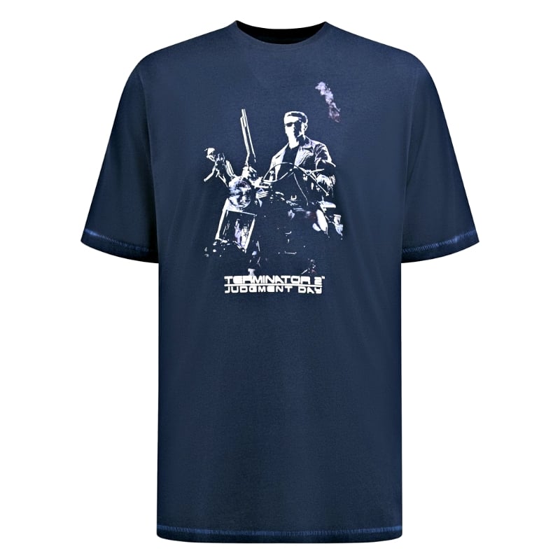 D555 Mens Official Terminator 2 Big T-Shirt Cameron