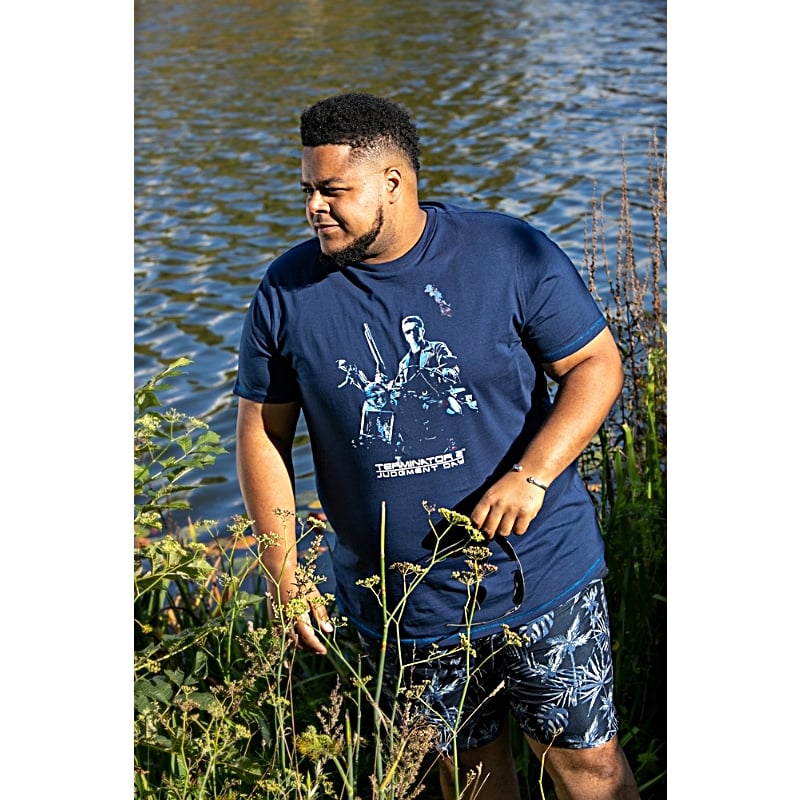D555 Mens Official Terminator 2 Big T-Shirt Cameron