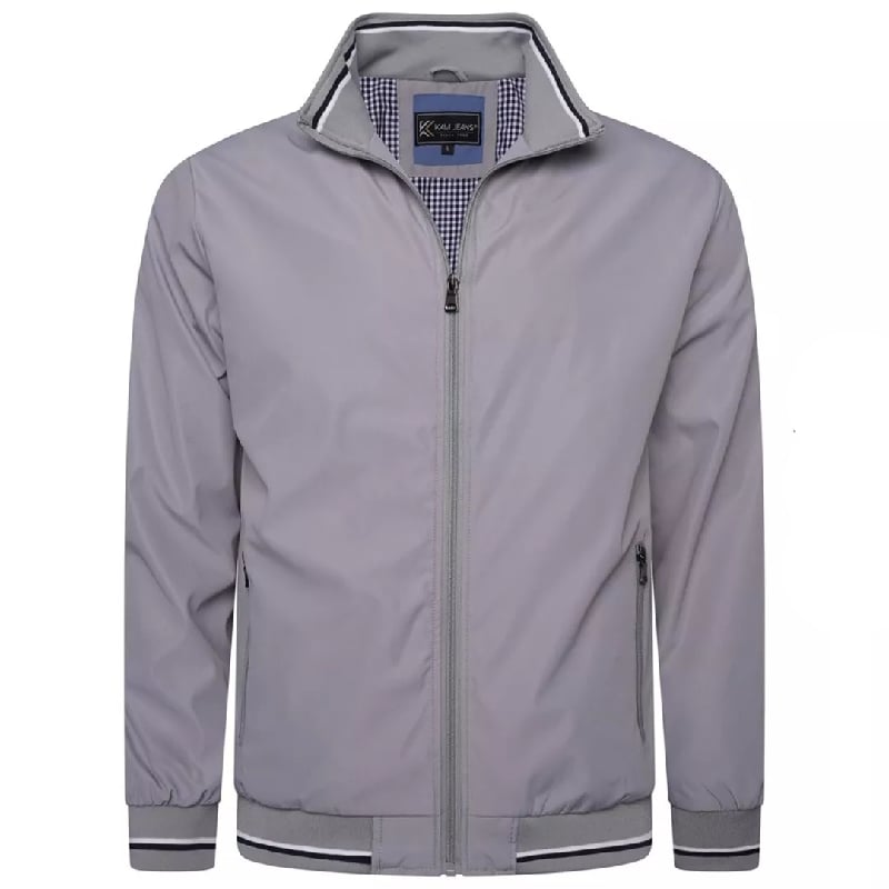 KAM Mans Lightweight Harrington Jacket Silver KBS444