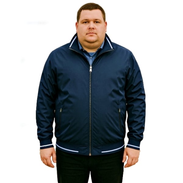 KAM Mans Lightweight Harrington Jacket Navy KBS444