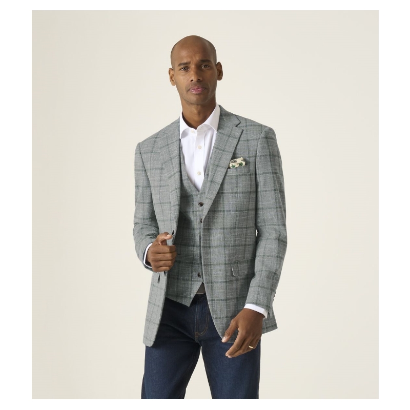 Valetta Sports Jacket Grey/Green Check