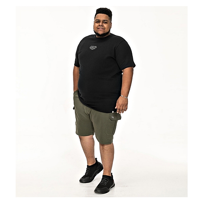 D555 Portsmouth Ribbed Stretch T-Shirt Black