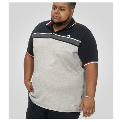 D555 Tipton Men's Stripe Jacquard Polo Shirt