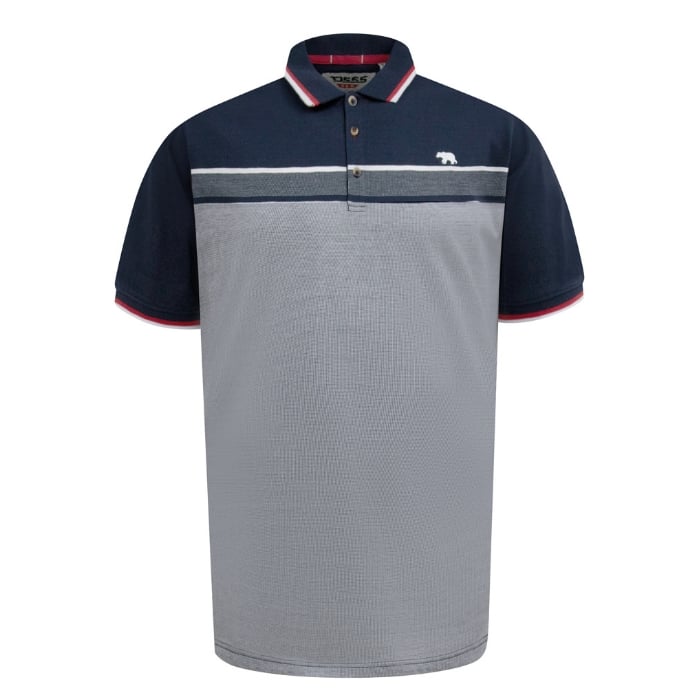 D555 Tipton Men's Stripe Jacquard Polo Shirt