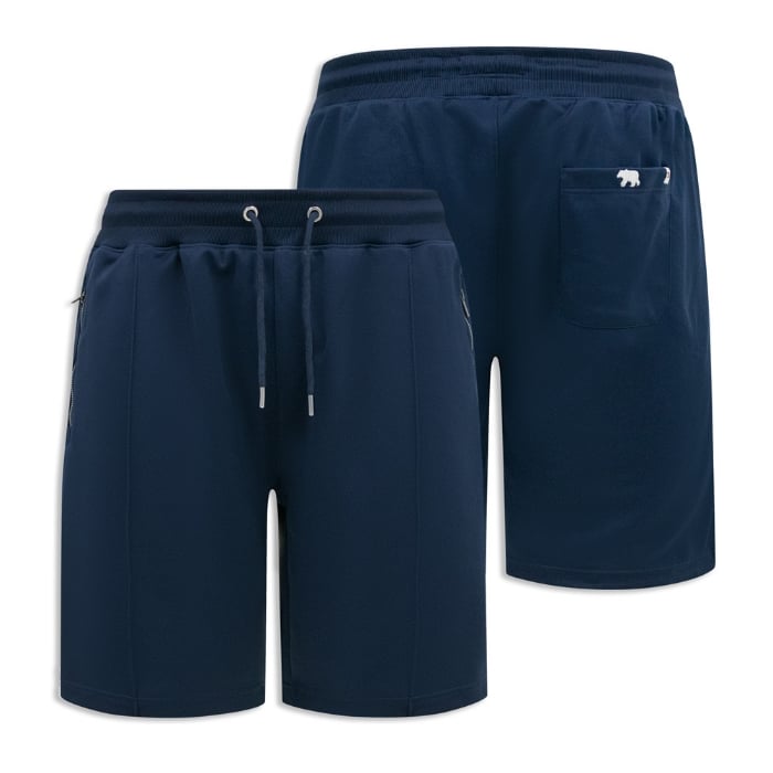 D555 Spalding Elasticated Interlock Shorts Navy