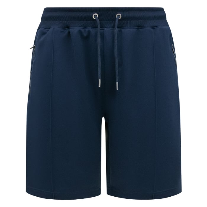 D555 Spalding Elasticated Interlock Shorts Navy