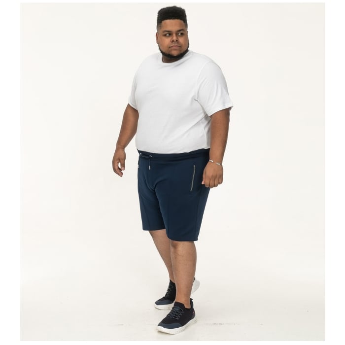 D555 Spalding Elasticated Interlock Shorts Navy
