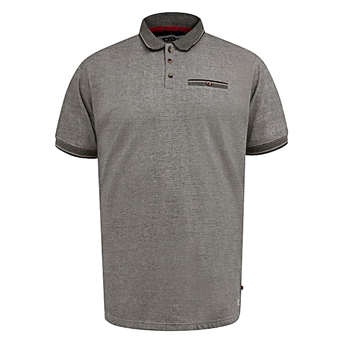 D555 Holyhead Mens Textured Polo with Jacquard Collar