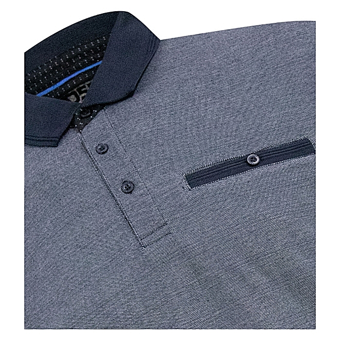 D555 Newcastle Mens Pique Polo with Contrast Collar