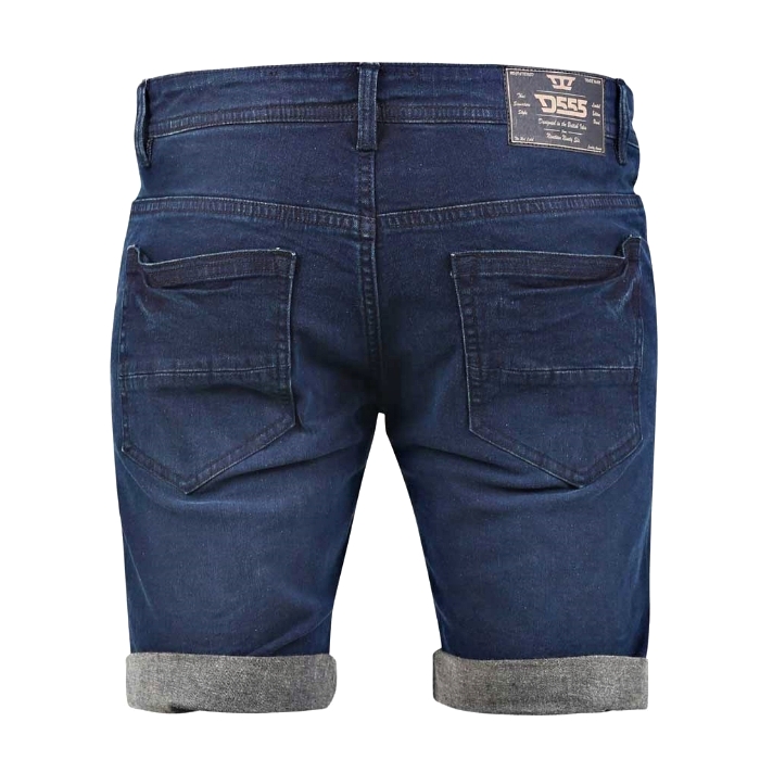 D555 Brentwood Dark Blue Stretch Denim Shorts