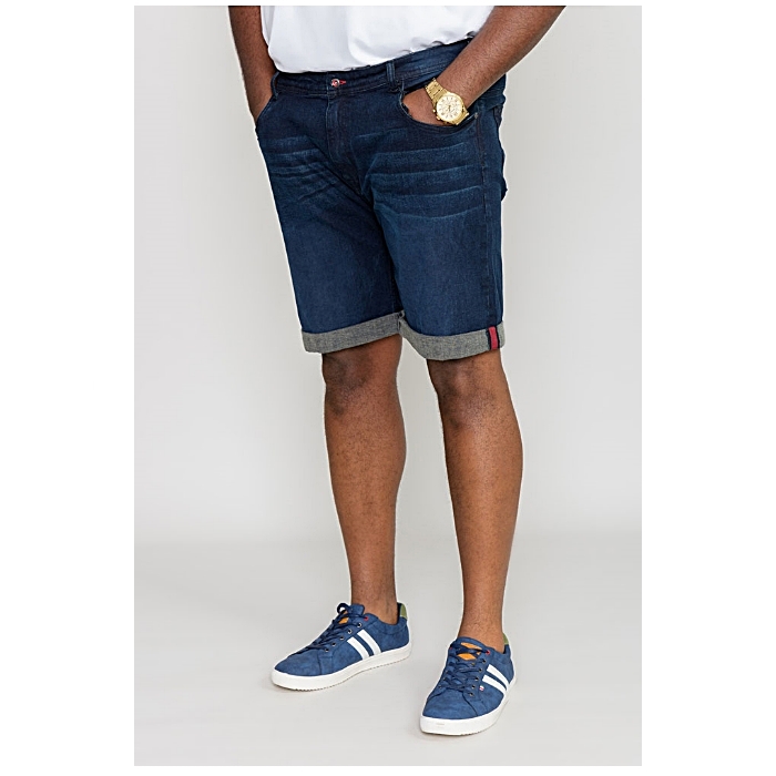 D555 Brentwood Dark Blue Stretch Denim Shorts