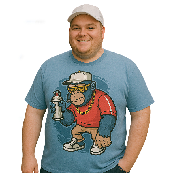 ESPIONAGE Graffiti Bar Print Big T-Shirt T433