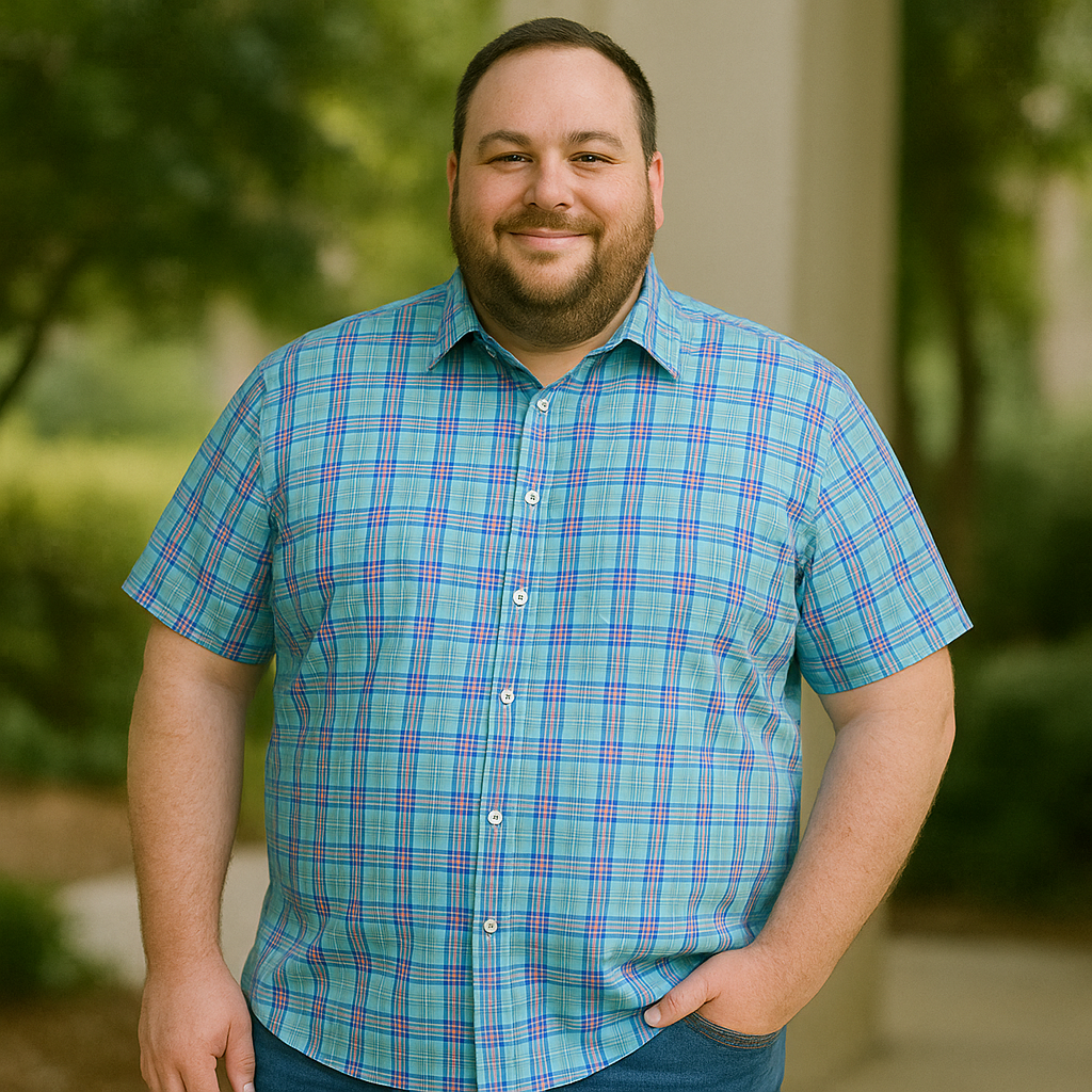 DOUBLE TWO Lifestyle Classic Check Short Sleeve Shirt Aqua DTLS1260