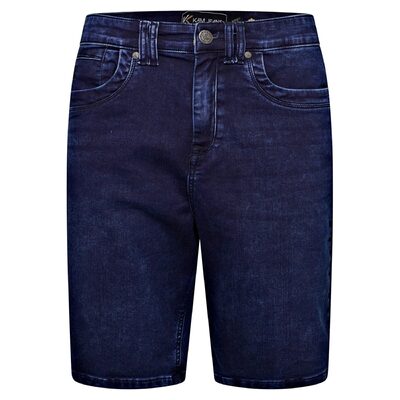 Kam Pepe Stretch Fit Denim Shorts Mid Wash