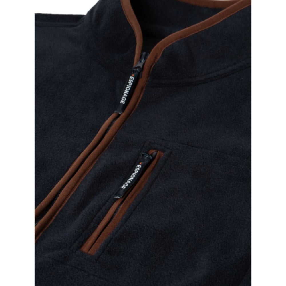 ESPIONAGE Full Zip Micro Fleece Jacket NAVY FL048
