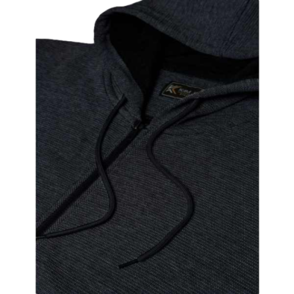 KAM Textured Interlock Hoody INDIGO KBS7078