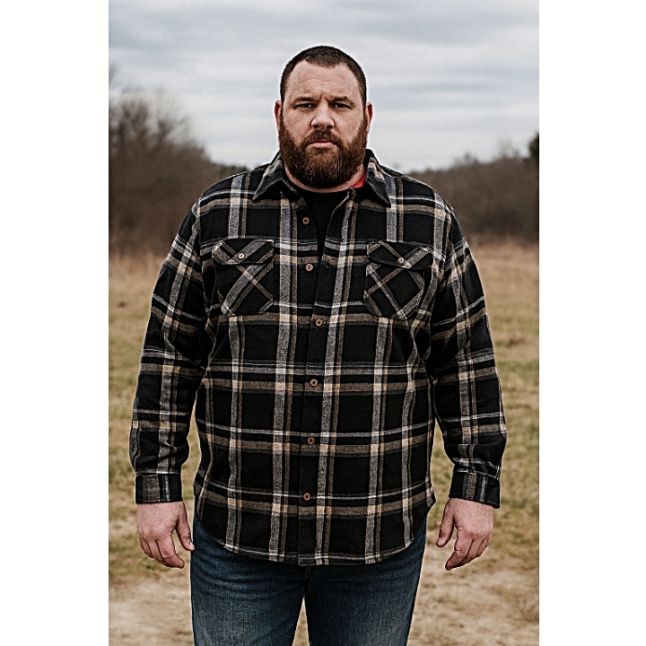D555 FALKIRK Heavy Weight Over Shirt Shacket with Two Button Chest Pockets