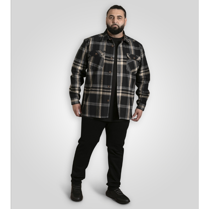 D555 FALKIRK Heavy Weight Over Shirt Shacket with Two Button Chest Pockets