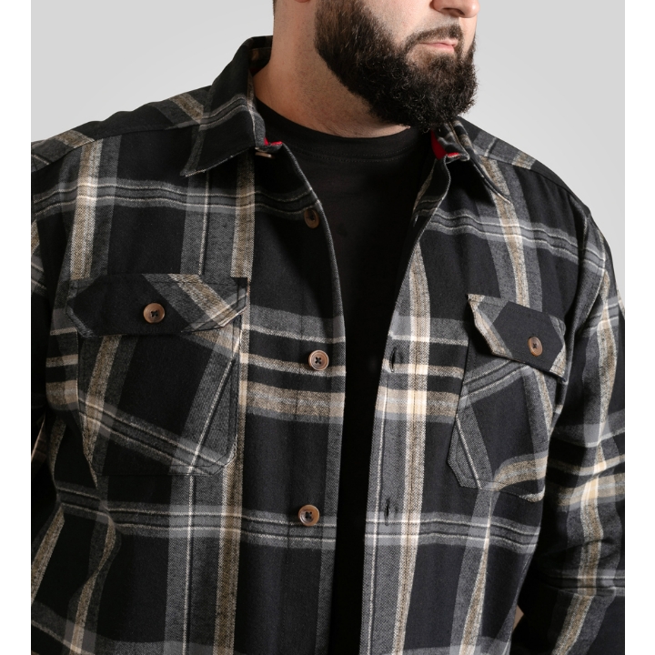 D555 FALKIRK Heavy Weight Over Shirt Shacket with Two Button Chest Pockets