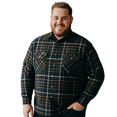 ESPIONAGE Long Sleeve Checked Over Shirt BLACK/MULTI SH401