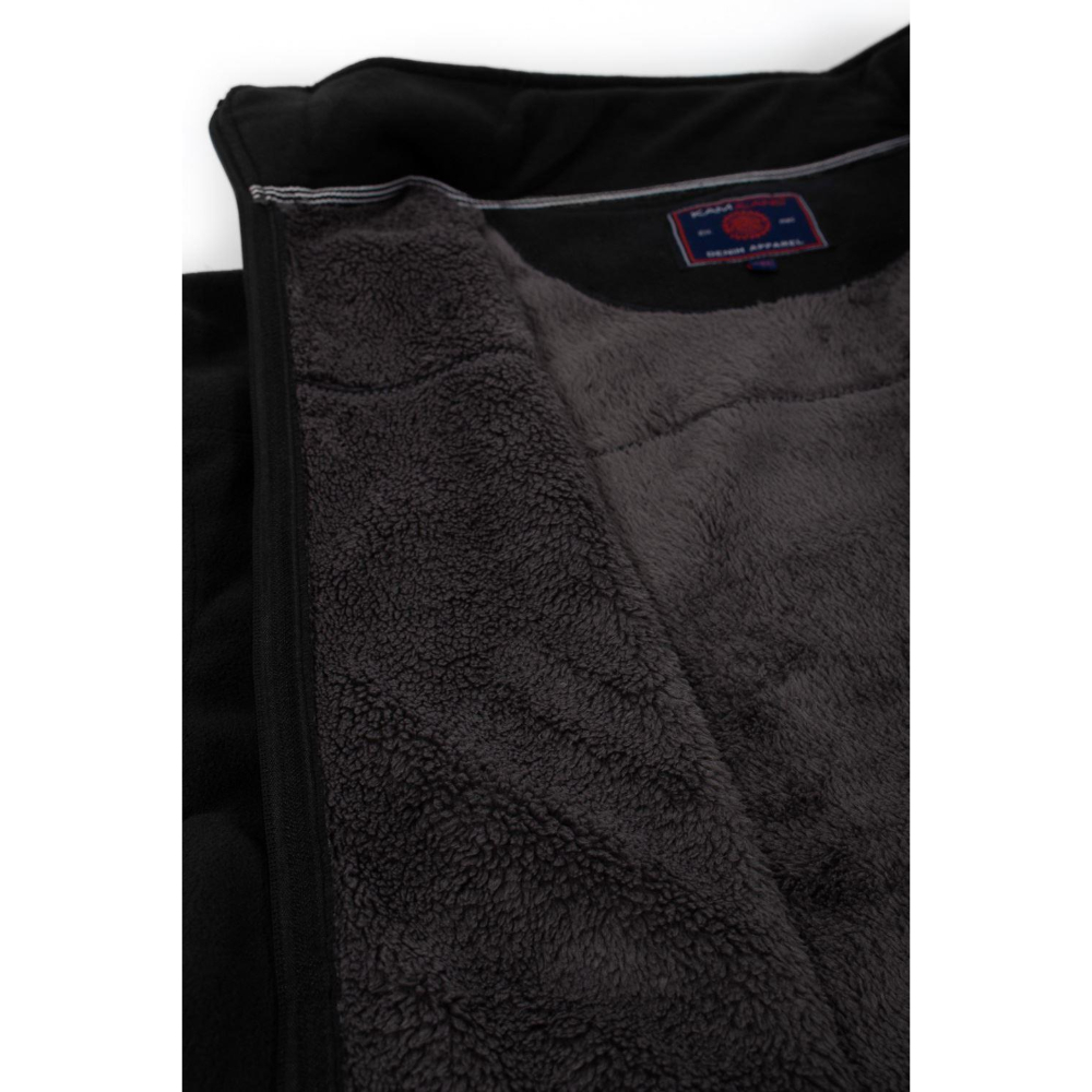 KAM Bonded Sherpa Fleece Lined Body Warmer BLACK KV99