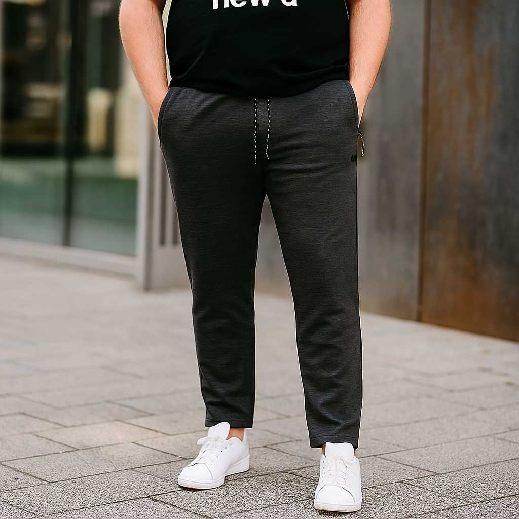 KAM Active Performance Marl Jog Pants CHARCOAL