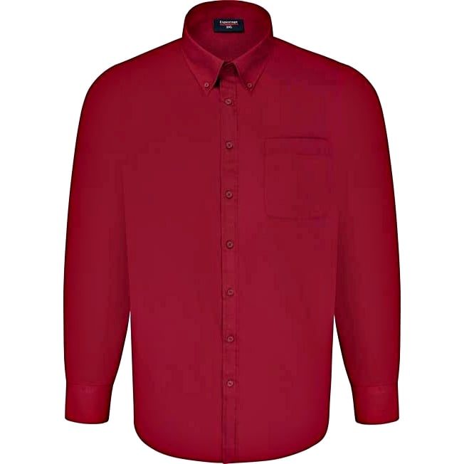 Espionage Long Sleeve Shirt Button Down Collar SH150 WINE