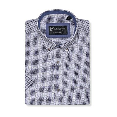 2XL to 8XL KAM Short Sleeve Premium Geo Print Shirt FIG KBS PO56 Another Great Stylish shirt from KAM JEANS Est 1985 fashioned in 100% Turkish Cotton. A Smooth Soft handle, Cool Premium Short sleeve shirt, suitable for Smart casual wear, with an eye