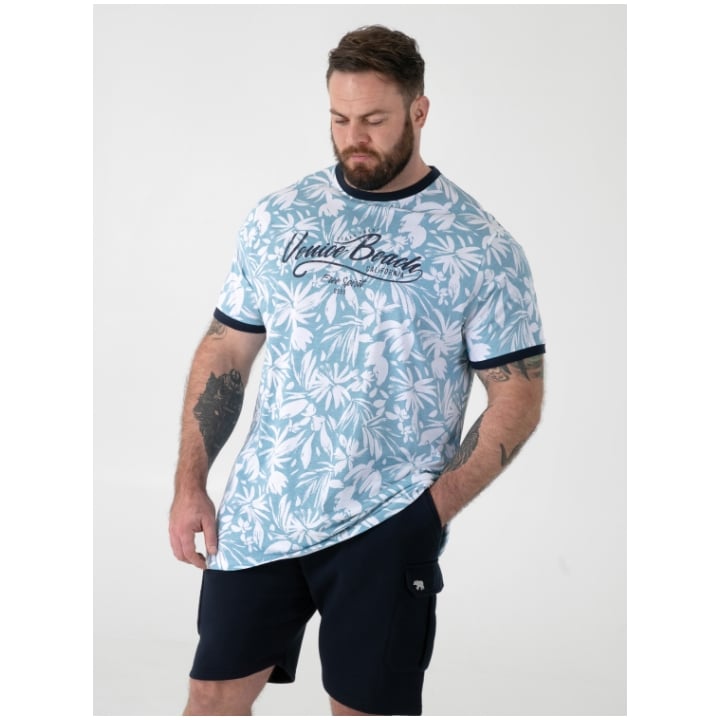 up to 6xl £17.99 D555 SHOREHAM Big Mens Venice Beach Short Sleeve T-Shir