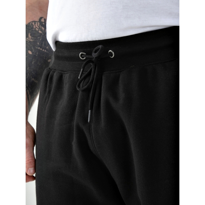 D555 ROBINSON ELASTIC WAIST FLEECE CARGO SHORTS BLACK