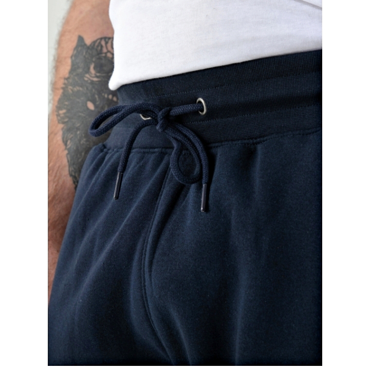 D555 ROBINSON ELASTIC WAIST FLEECE CARGO SHORTS NAVY
