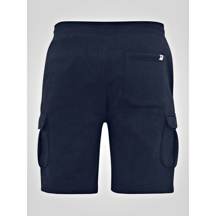 D555 ROBINSON ELASTIC WAIST FLEECE CARGO SHORTS NAVY