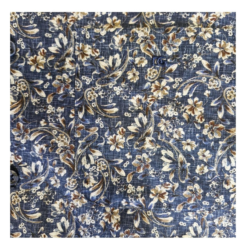 £45 2XL - 6XL DG'S DRIFTER Floral Print Shirt Short Sleeve 14931 NAVY - Douglas & Grahame Est 1924 is a leading menswear Brand House. DG's Drifter Flower Print Shirt, designed for those who appreciate style and comfort. Crafted from high-quality cott