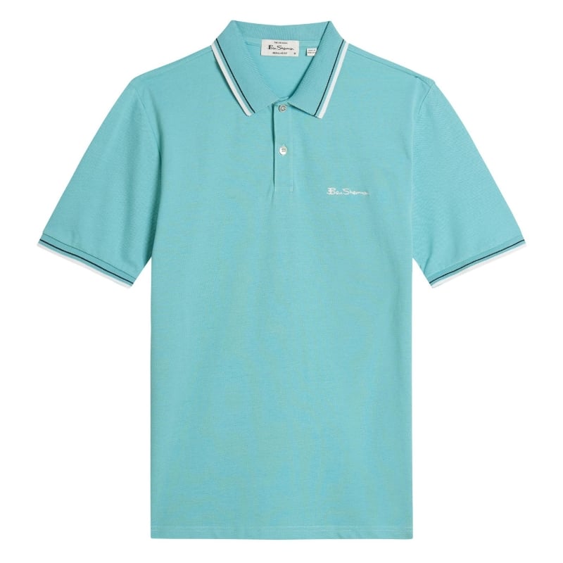 BEN SHERMAN SIGNATURE POLO TURQUOISE