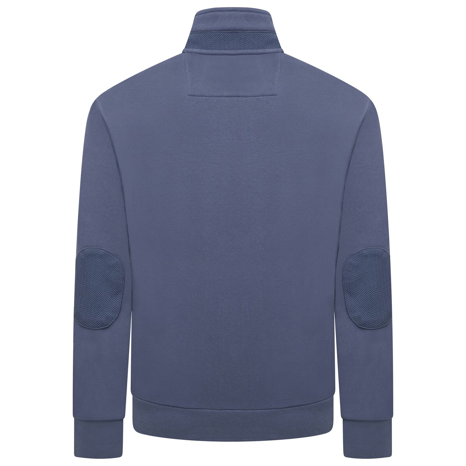 2XL – 8XL £39.50 KAM Zip Thru Jacquard Textured Sweat Top VINTAGE INDIGO KBS7093