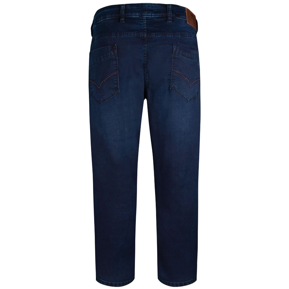KAM JACOB Stretch Fit Knitted Denim Fashion Jeans MIDNIGHT