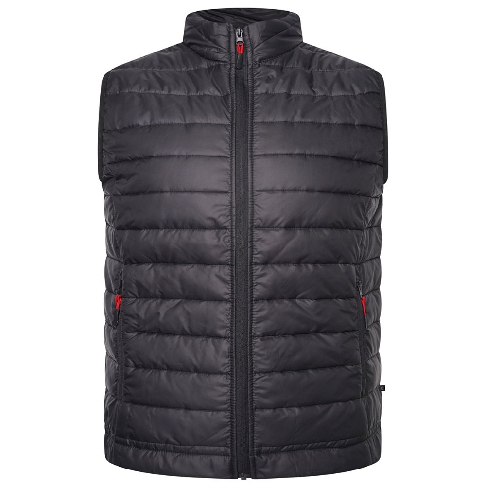 KAM Big Men's Zip Quilted Gilet BLACK KV141KAM Big Men's Zip Quilted Gilet BLACK KV141