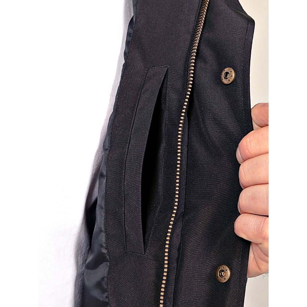 D555 RONNIE Waterproof Hooded Padded Jacket BLACK