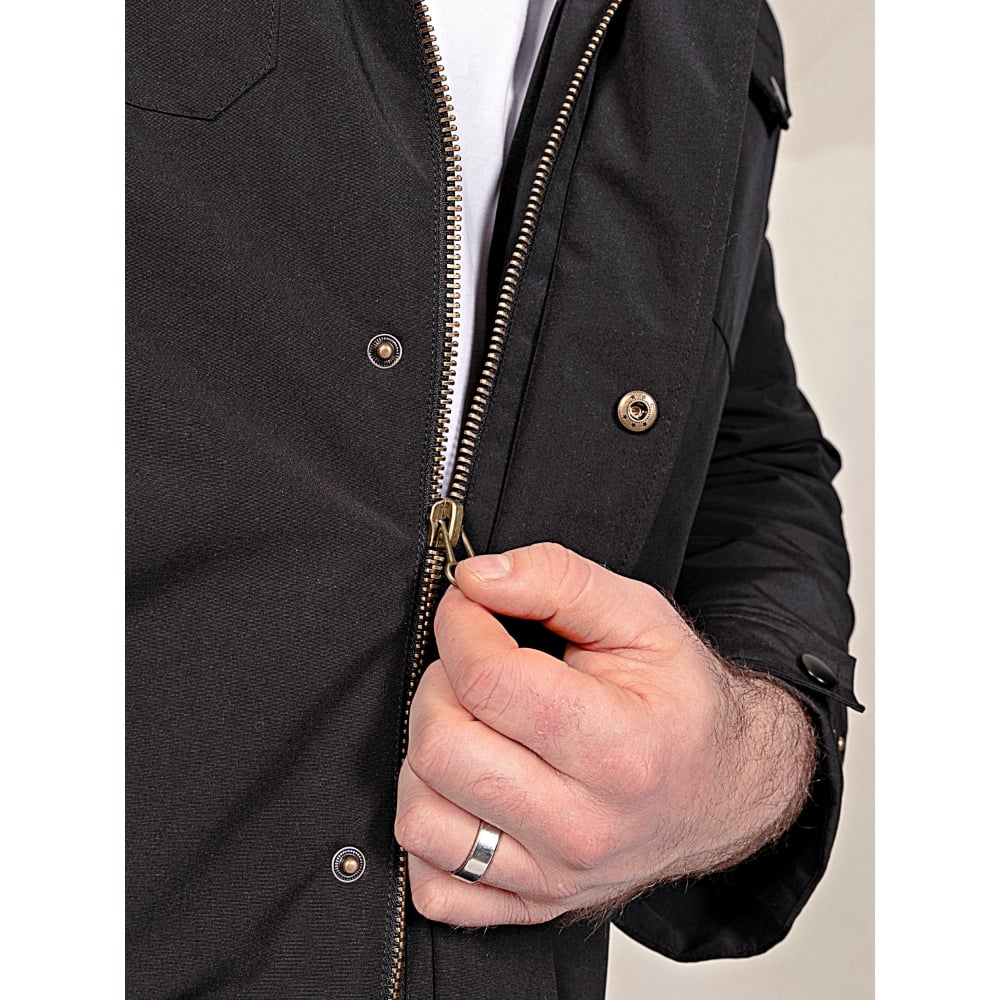 D555 RONNIE Waterproof Hooded Padded Jacket BLACK