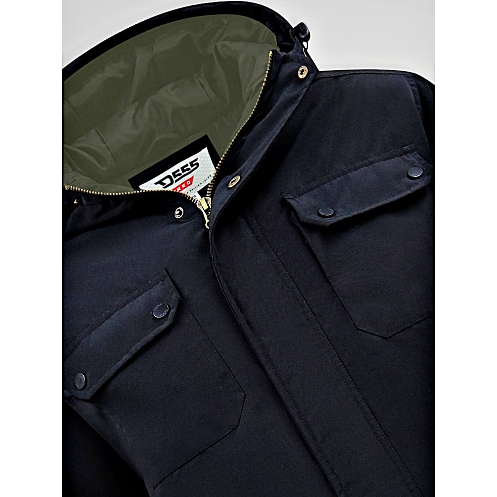 D555 RONNIE Waterproof Hooded Padded Jacket BLACK
