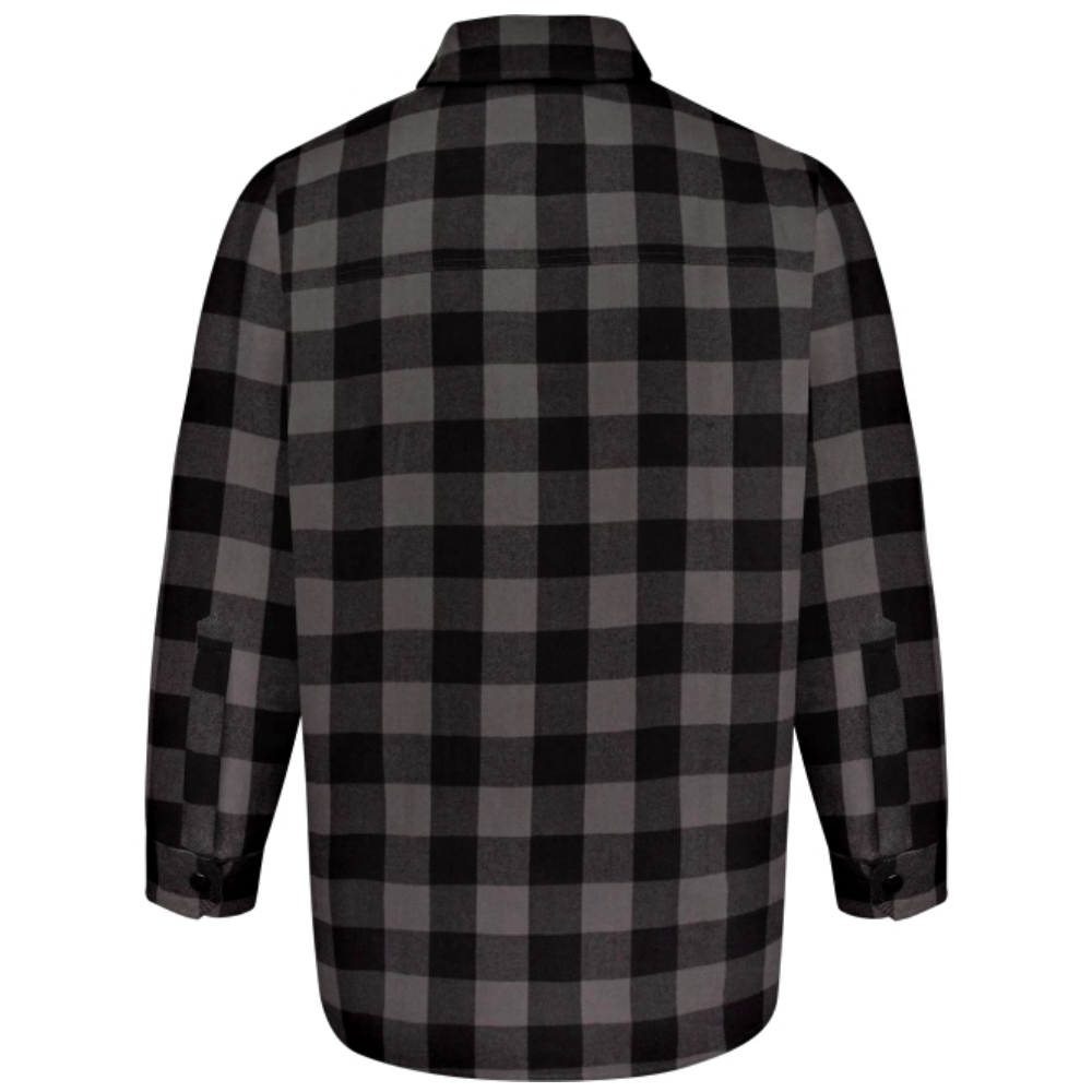 Big Sizes up to 8XL ESPIONAGE Checked Over Shirt BLACK/CHARCOAL SH423