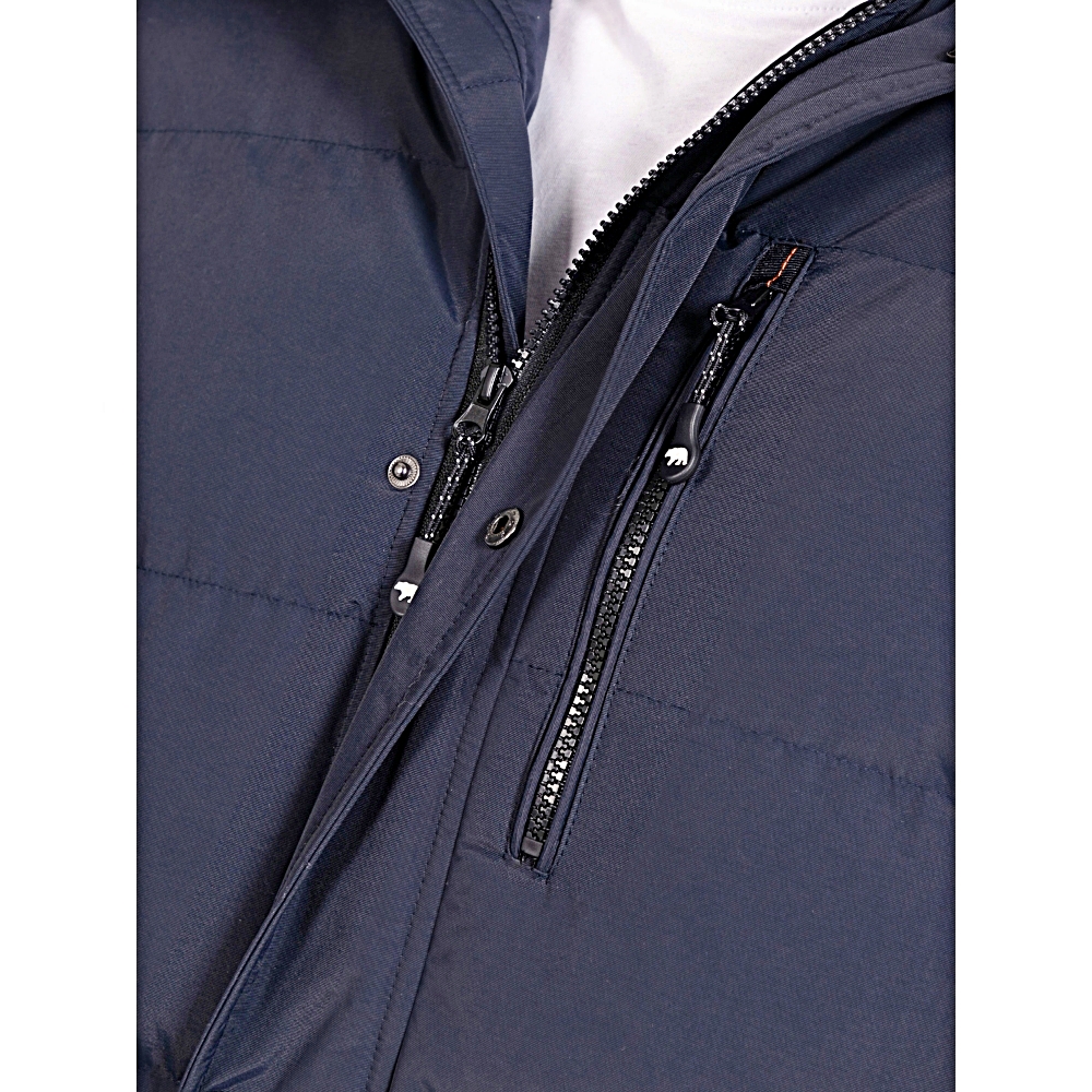 D555 TANNER Quilted Showerproof Padded jacket with Hood NAVY
