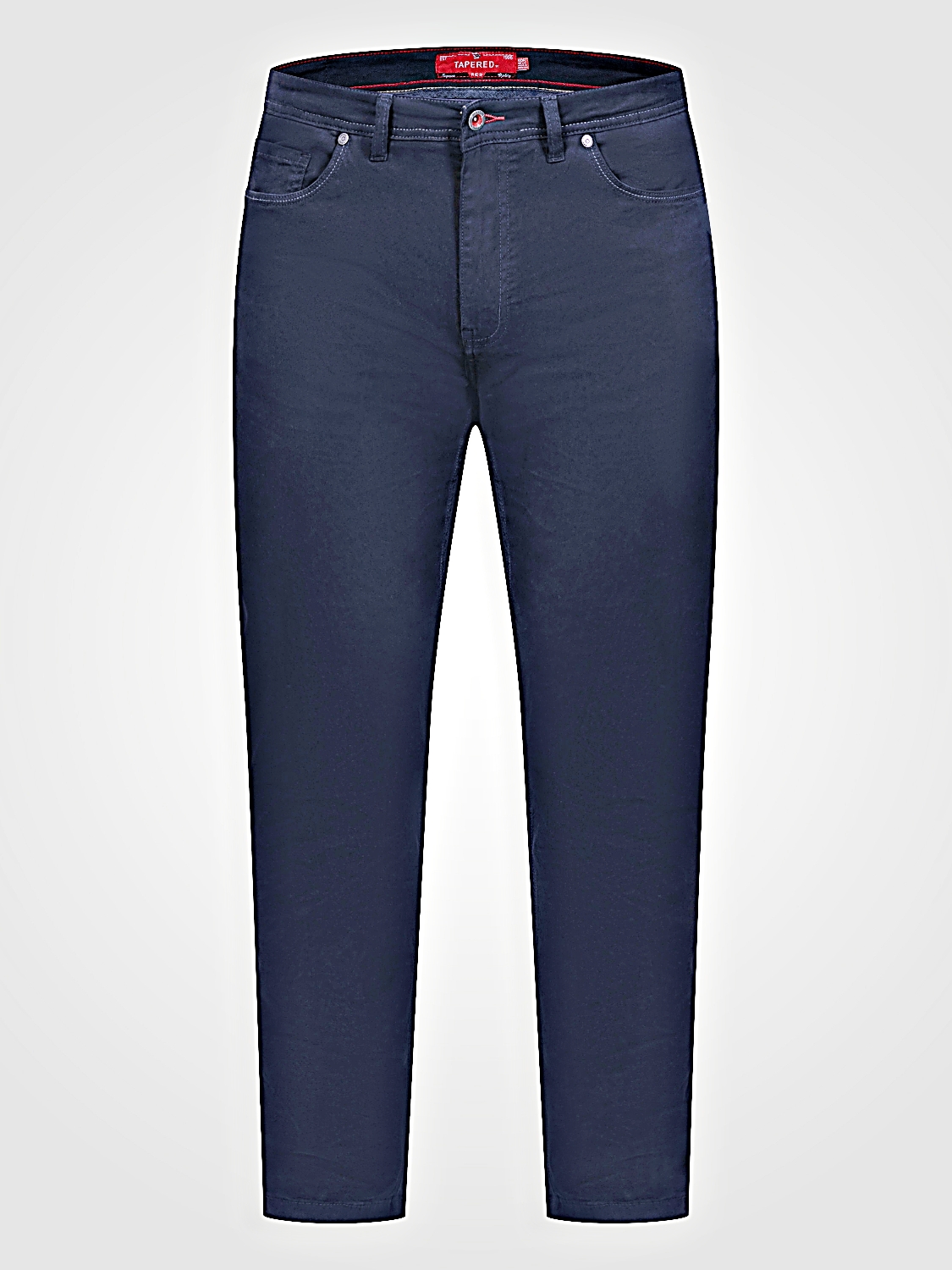 D555 KELVIN Tapered Fit Stretch Twill Chino with Peach Finish NAVY 502003